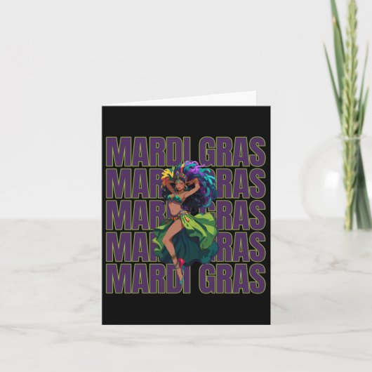 Mardi Gras Dancer Sticker Karte (Vorderseite)