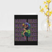 Mardi Gras Dancer Sticker Karte (Gelbe Blume)