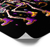 Mardi Gras Dancing Skeleton Funny Poster (Ecke)