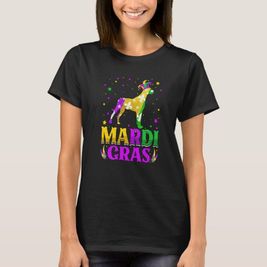 Mardi Gras Dane Dog Lover Carnival Jester Premium T-Shirt (Vorderseite)