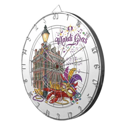 Mardi Gras Dartscheibe (Vorderseite rechts)