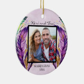 Mardi Gras Dated Foto Ornament (Rechts)