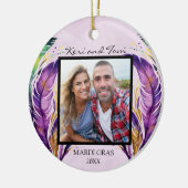 Mardi Gras Dated Foto Ornament (Links)