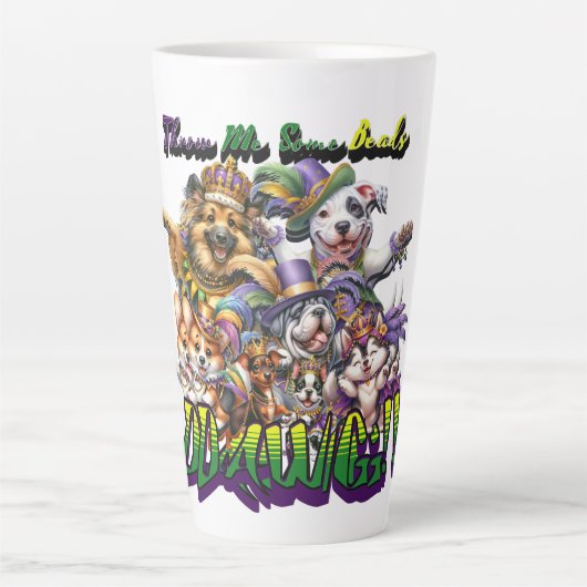 Mardi Gras Dawg Milchtasse (Vorderseite)