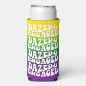 Mardi Gras dazed Verlobt Typografie Design Selters Dosenkühler (Seltzer Vorderseite)