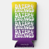 Mardi Gras dazed Verlobt Typografie Design Selters Dosenkühler (Rückseite)