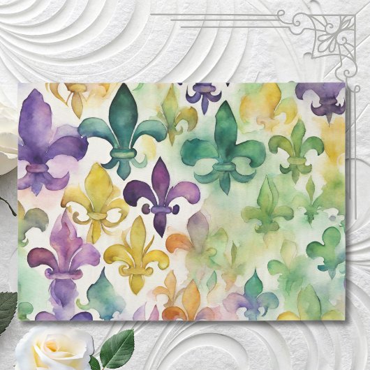 Mardi Gras Decoupage Seidenpapier