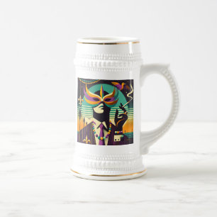Mardi Gras Der rauchende Mann Bierglas