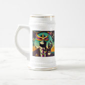 Mardi Gras Der rauchende Mann Bierglas (Links)