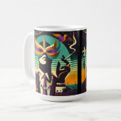 Mardi Gras Der rauchende Mann Kaffeetasse (Vorderseite Links)