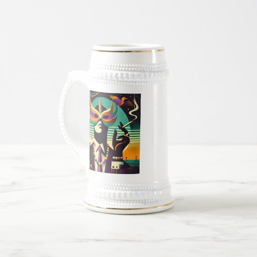 Mardi Gras der Raucher Bierglas (Vorderseite Links)
