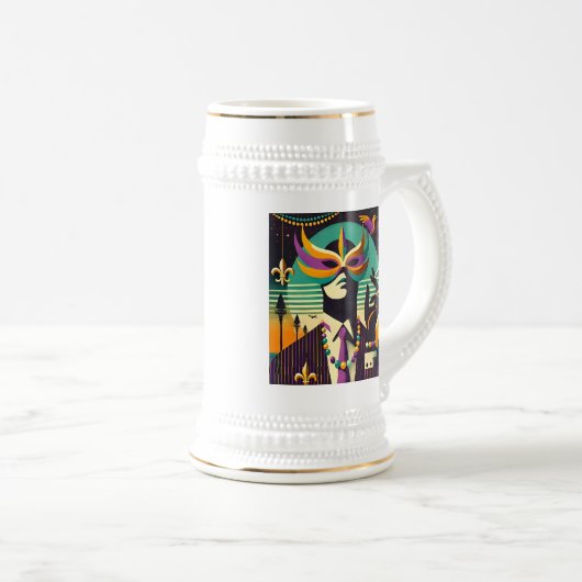 Mardi Gras der Raucher Bierglas (VorderseiteRechts)