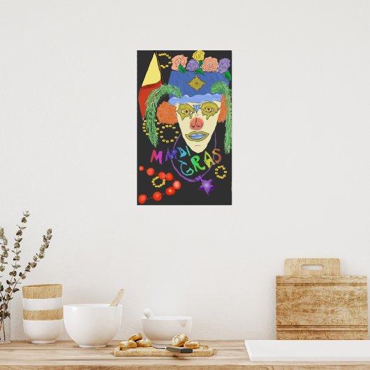 Mardi Gras Design 1 Poster (Küche)