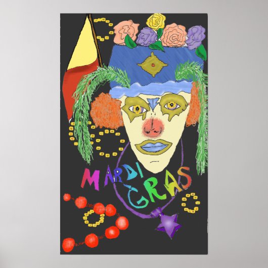 Mardi Gras Design 1 Poster (Vorne)