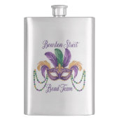 Mardi Gras Design Classic Stainless Steel Flask Flachmann (Vorderseite)