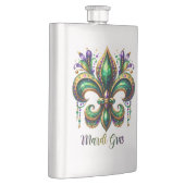 Mardi Gras Design Classic Stainless Steel Flask Flachmann (Rechts)
