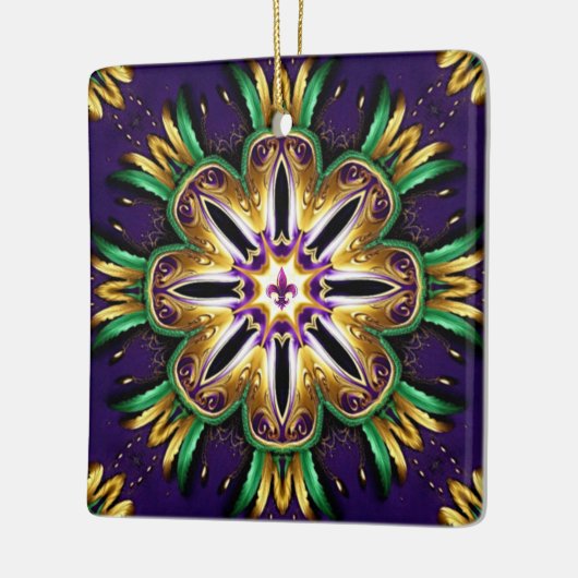 Mardi Gras Design Keramikornament (Links)