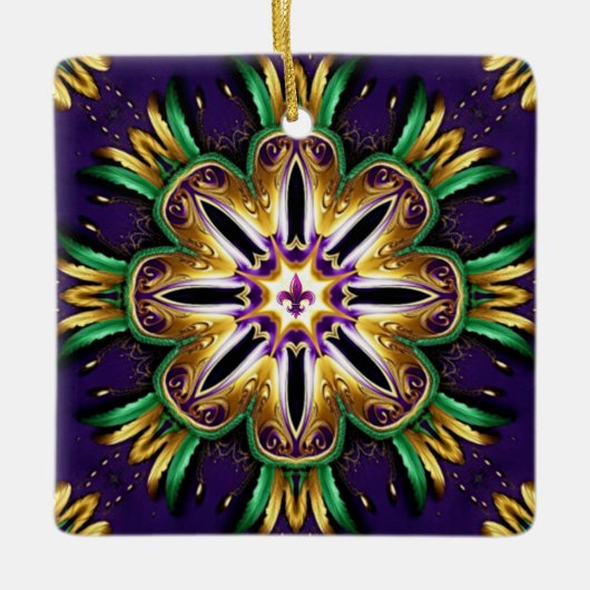 Mardi Gras Design Keramikornament (Vorderseite)