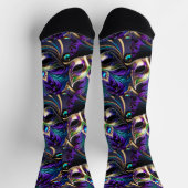 Mardi Gras Design Premium Crew Sock Socken (Oben)