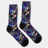 Mardi Gras Design Premium Crew Sock Socken (Rechts)