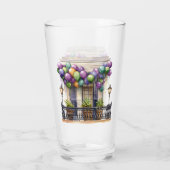 Mardi Gras Design Shaker Glasstasse Glas (Rückseite)