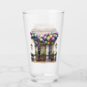 Mardi Gras Design Shaker Glasstasse Glas (Vorderseite)