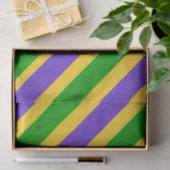 Mardi Gras Diagonal Streifen Farben Seidenpapier (Geschenk)