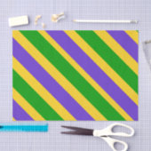 Mardi Gras Diagonal Streifen Farben Seidenpapier (Handwerk)