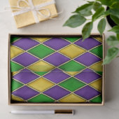 Mardi Gras Diamonds Harlequin Print Pattern Seidenpapier (Geschenk)