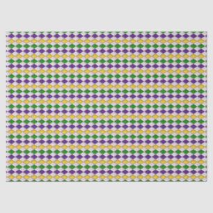 Mardi Gras Diamonds Harlequin Print Pattern Seidenpapier