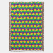 Mardi Gras Diamonds: Lebhaftes, festes Muster Decke (Vorderseite Vertikal)