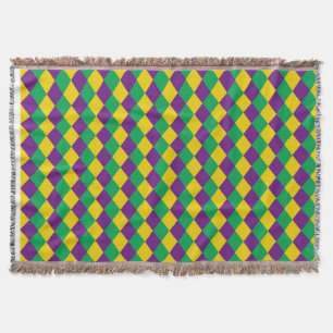 Mardi Gras Diamonds: Lebhaftes, festes Muster Decke