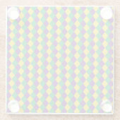 Mardi Gras Diamonds: Lebhaftes, festes Muster Glasuntersetzer (Rückseite)