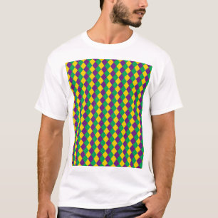 Mardi Gras Diamonds: Lebhaftes, festes Muster T-Shirt