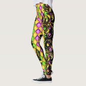Mardi Gras Diamonds Pop Fashion Leggings (Links)