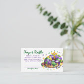 Mardi Gras Diaper Raffle Request Begleitkarte (Stehend Vorderseite)