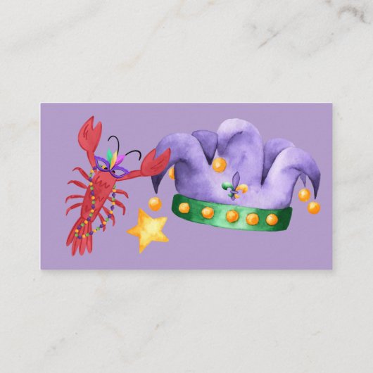 Mardi Gras Diaper Raffle Request Begleitkarte (Rückseite)