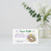 Mardi Gras Diaper Raffle Request Begleitkarte (Stehend Vorderseite)