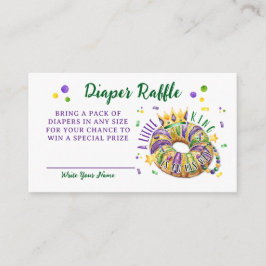 Mardi Gras Diaper Raffle Request Begleitkarte