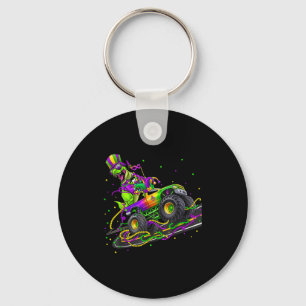 Mardi Gras Dinosaur Monster Truck Lustige Männer J Schlüsselanhänger