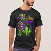 Mardi Gras Dinosaur T Rex Funny Mardi Grawr Boys K T-Shirt (Vorderseite)