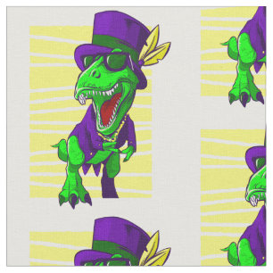 Mardi gras dinosaurier witziger Trex Stoff