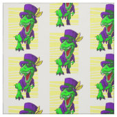 Mardi gras dinosaurier witziger Trex Stoff (Muster)