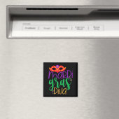 Mardi Gras Diva - Masken- und Perlen-Design  Magnet (In Situ (Geschirrspüler))