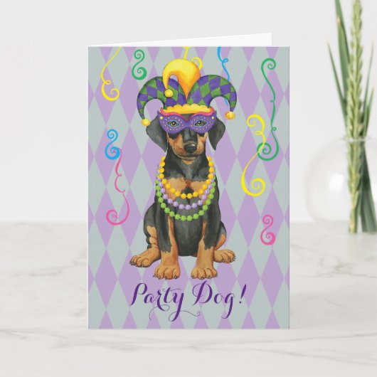 Mardi Gras Dobe Karte (Vorderseite)
