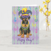Mardi Gras Dobe Karte (Gelbe Blume)