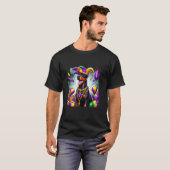 Mardi Gras Dobermann Hund T-Shirt (Vorne ganz)