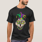 Mardi Gras Dog Carnival Golden Retriever Jester Do T-Shirt (Vorderseite)