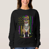 Mardi Gras Dog Carnival Pitbull Dog Jester Pet Pup Sweatshirt (Vorderseite)