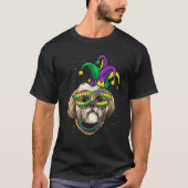 Mardi Gras Dog Carnival Shih Tzu Jester Pet Puppy T-Shirt (Vorderseite)